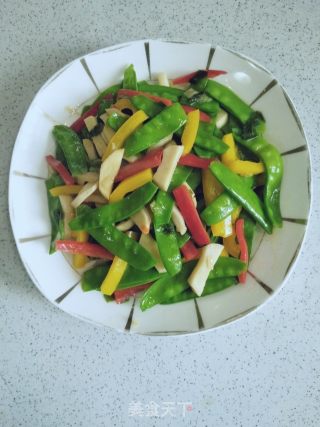 彩椒炒荷兰豆的做法