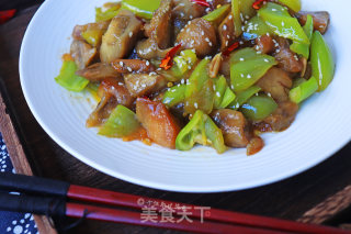 青椒烧茄子（少油秘诀）的做法