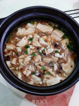 香菇肉酱豆腐羹的做法