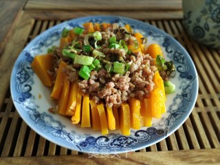 肉末蒸南瓜的做法