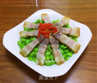 腊肉蒸毛豆的做法