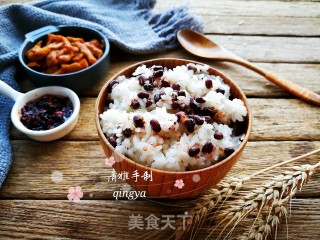 蒸红豆糯米饭的做法