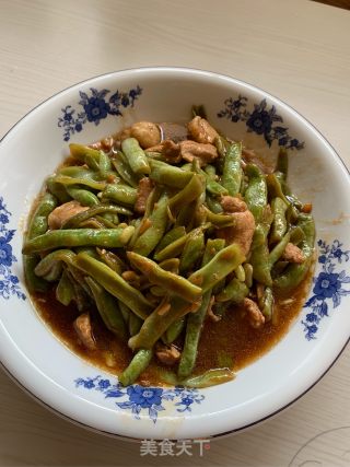 四季豆焖肉的做法