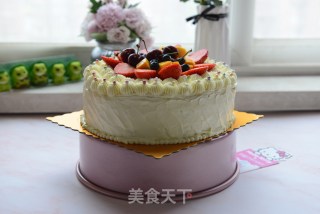 10寸裱花奶油生日蛋糕的做法
