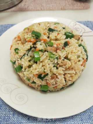 肉沫青菜炒饭的做法