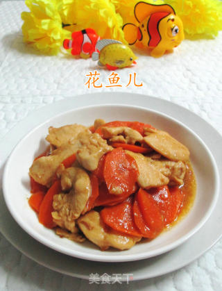 胡萝卜炒鸡胸肉的做法