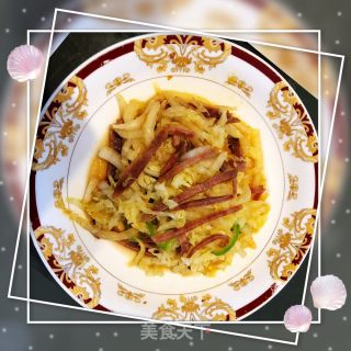 腊肠白菜丝的做法