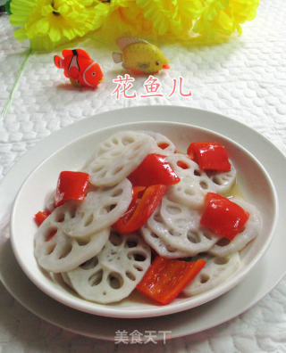 红椒炒莲藕的做法
