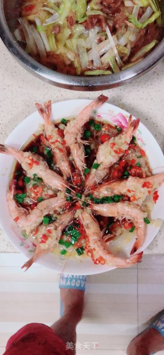 清蒸蒜蓉粉丝虾的做法