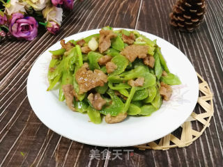 蛇豆炒肉片的做法