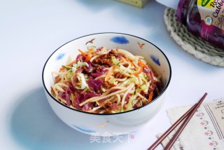 肉末蔬菜拌面的做法