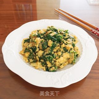 芹菜叶炒蛋的做法