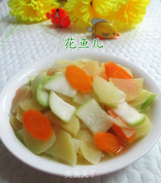 胡萝卜土豆炒蒲瓜的做法