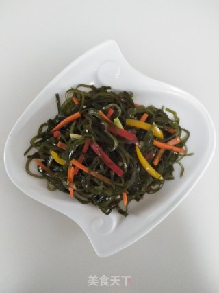 彩椒拌海带的做法