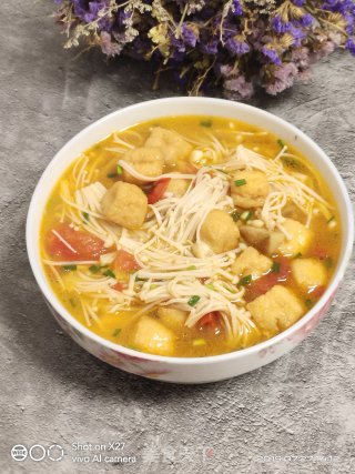 油豆腐金针菇汤的做法