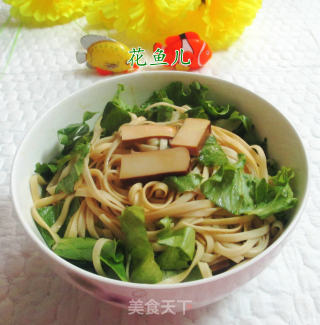 生菜鸡蛋干拌面的做法