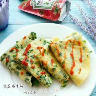 韭菜鸡蛋饼的做法