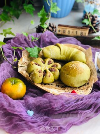 绿茶红豆面包的做法
