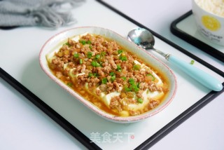 肉末榨菜蒸豆腐的做法