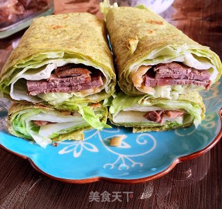 榨菜丝牛肉卷饼的做法