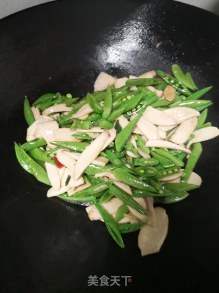爆炒杏鲍菇菜豆角的做法