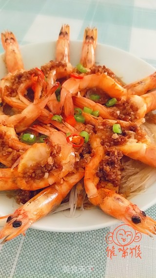 金蒜粉丝虾的做法