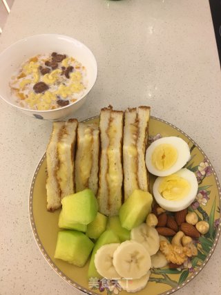 花生酱芝士煎吐司的做法