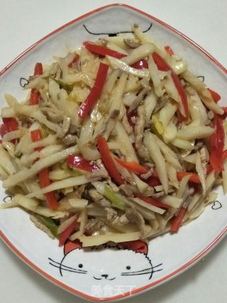 里脊炒藕丝的做法