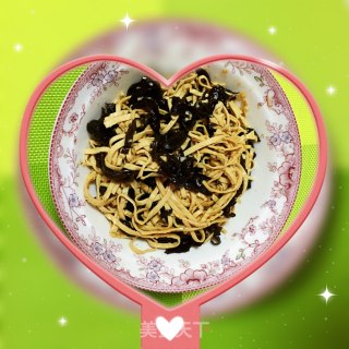 豆腐丝拌木耳的做法