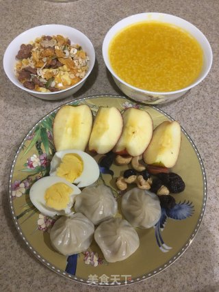 小笼包南瓜粥套餐的做法
