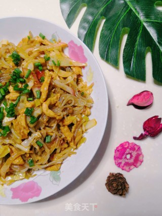 下饭佳品☞泡菜苕粉肉丝的做法