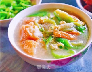 丝瓜油条蛋汤的做法