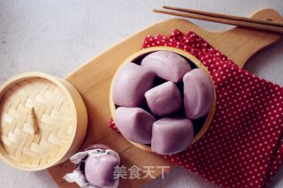 紫山药小馒头的做法
