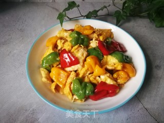 皱皮椒炒鸡蛋的做法