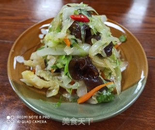 拌包菜木耳的做法
