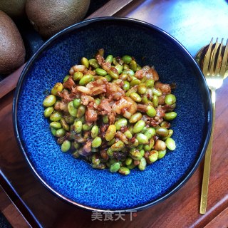 肉末烧毛豆的做法