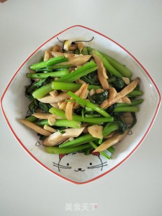 杏鲍菇炒菜心的做法