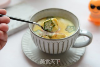 蒸秋葵鸡蛋羹的做法