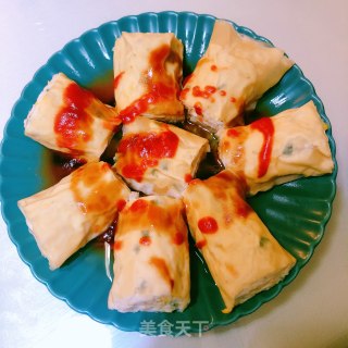 千张鸡肉鲜蔬卷的做法