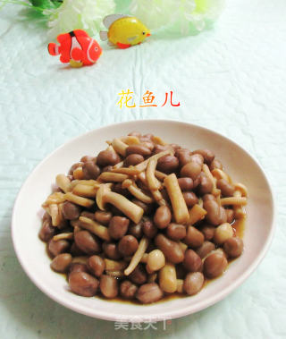 海鲜菇炒花生米
