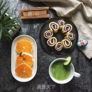 紫薯蛋卷的做法