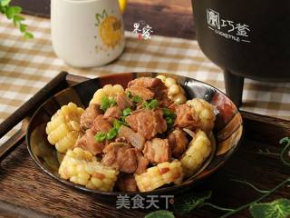 叉烧酱蒸排骨玉米的做法