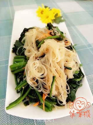 菠菜拌粉丝的做法