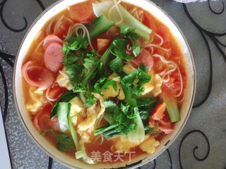 西红柿鸡蛋面的做法