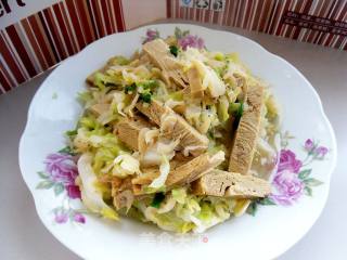 圆白菜炒豆腐干的做法