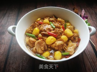 板栗炖鸡腿的做法