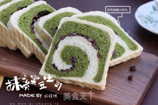 双色抹茶蜜豆吐司的做法