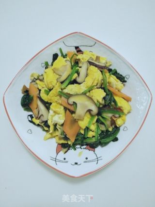 香菇菠菜的做法