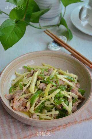 茭白炒肉丝的做法