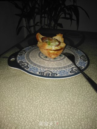 营养早餐：鸡蛋火腿土司杯的做法
